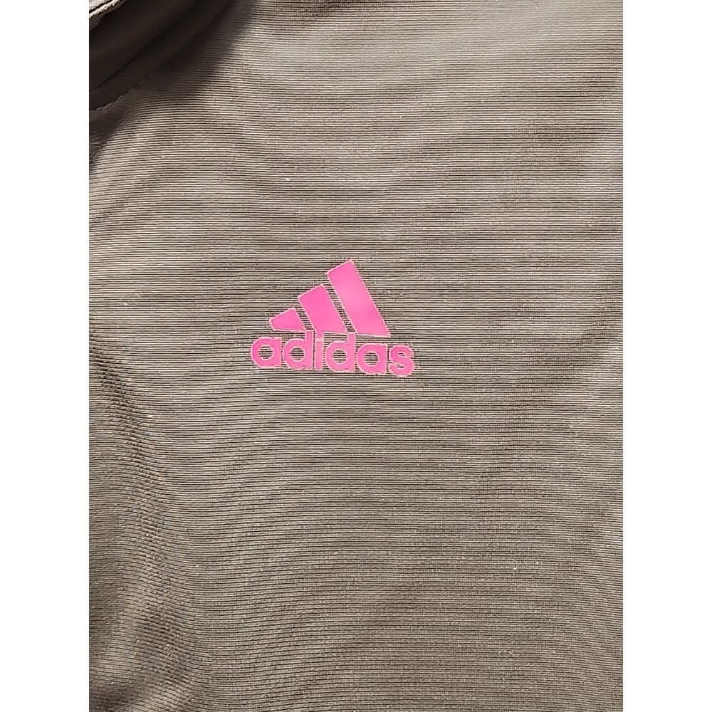 Adidas zip up track Jacket girls size X-L (16) Grey/pink - Picture 3 of 8